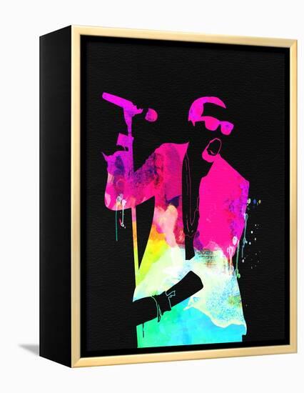 Kanye Watercolor-Lana Feldman-Framed Stretched Canvas