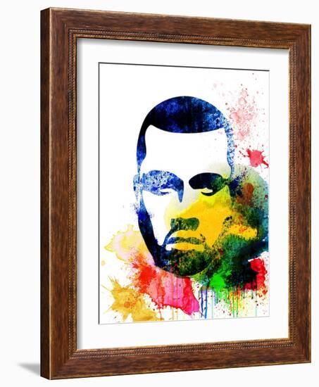 Kanye West Watercolor-Jack Hunter-Framed Art Print