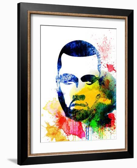 Kanye West Watercolor-Jack Hunter-Framed Art Print