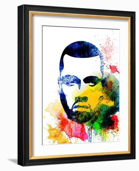 Kanye West Watercolor-Jack Hunter-Framed Art Print