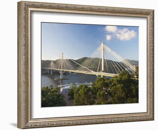 Kap Shui Mun Bridge, Tsing Yi, Hong Kong, China, Asia-Ian Trower-Framed Photographic Print