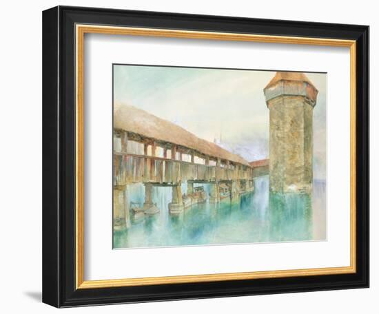 Kapelbrucke, Lucerne, 19th Century-John Ruskin-Framed Giclee Print