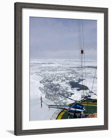 Kapitan Khlebnikov, Russian Icebreaker and Pack Ice, Weddell Sea, Antarctica, Polar Regions-Thorsten Milse-Framed Photographic Print