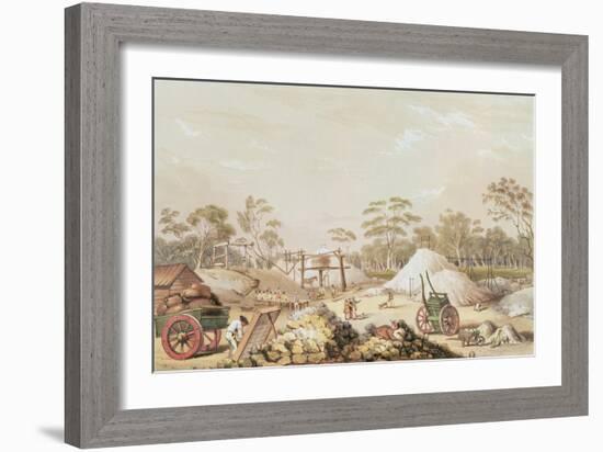 Kapunda Coppermine from the 'South Australia Illustrated', C.1846-George French Angas-Framed Giclee Print