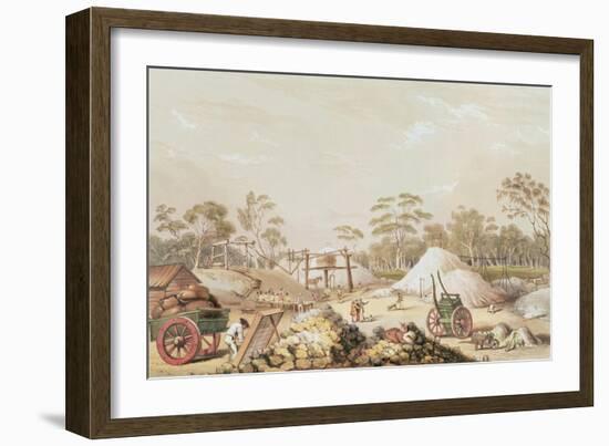 Kapunda Coppermine from the 'South Australia Illustrated', C.1846-George French Angas-Framed Giclee Print