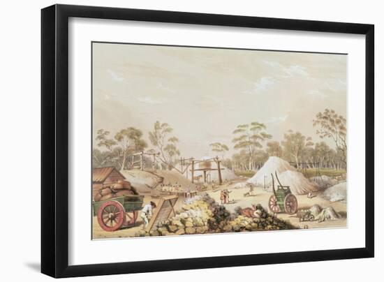 Kapunda Coppermine from the 'South Australia Illustrated', C.1846-George French Angas-Framed Giclee Print