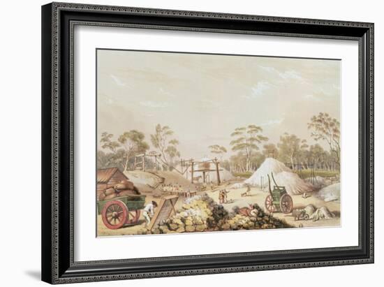 Kapunda Coppermine from the 'South Australia Illustrated', C.1846-George French Angas-Framed Giclee Print