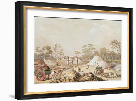 Kapunda Coppermine from the 'South Australia Illustrated', C.1846-George French Angas-Framed Giclee Print