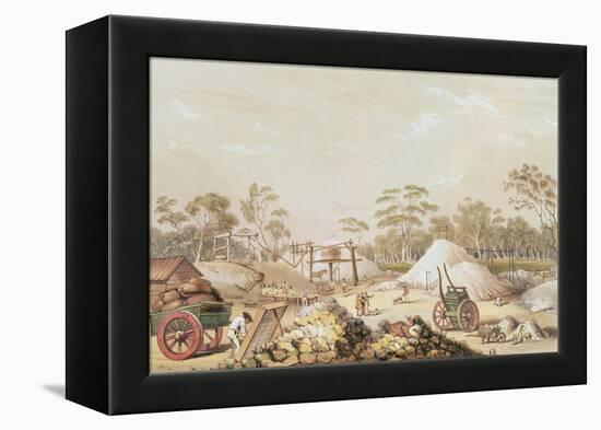 Kapunda Coppermine from the 'South Australia Illustrated', C.1846-George French Angas-Framed Premier Image Canvas