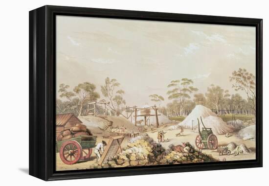 Kapunda Coppermine from the 'South Australia Illustrated', C.1846-George French Angas-Framed Premier Image Canvas