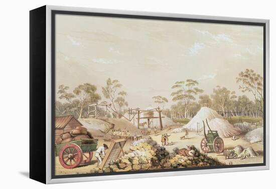 Kapunda Coppermine from the 'South Australia Illustrated', C.1846-George French Angas-Framed Premier Image Canvas