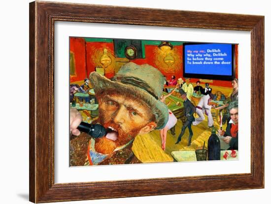 Karaoke Night in Arles-Barry Kite-Framed Art Print