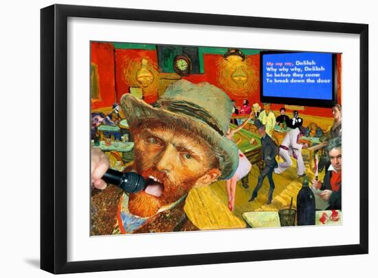 Karaoke Night in Arles-Barry Kite-Framed Art Print