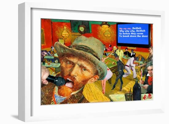 Karaoke Night in Arles-Barry Kite-Framed Art Print