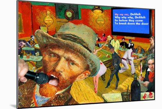 Karaoke Night in Arles-Barry Kite-Mounted Art Print