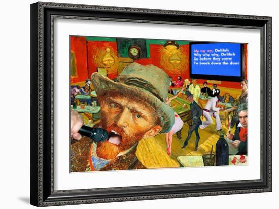 Karaoke Night in Arles-Barry Kite-Framed Art Print