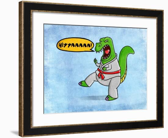 Karate Dino-Marcus Prime-Framed Art Print