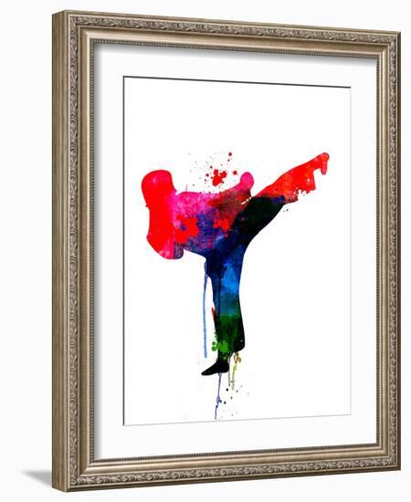 Karate Kid Watercolor-Lora Feldman-Framed Art Print