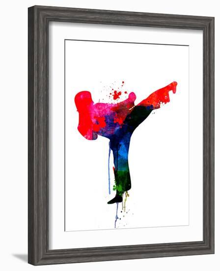 Karate Kid Watercolor-Lora Feldman-Framed Art Print