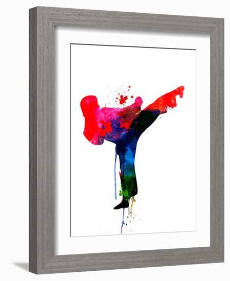 Karate Kid Watercolor-Lora Feldman-Framed Art Print