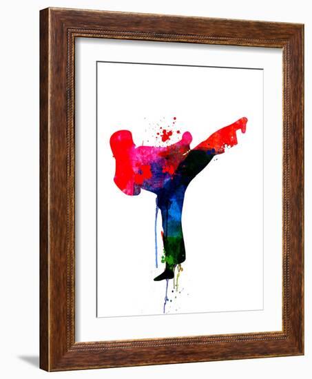 Karate Kid Watercolor-Lora Feldman-Framed Art Print