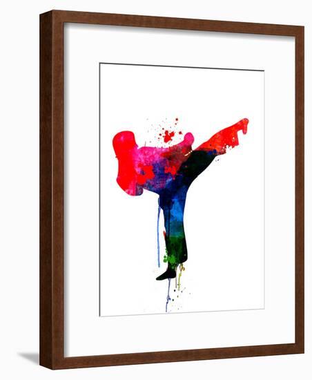 Karate Kid Watercolor-Lora Feldman-Framed Art Print