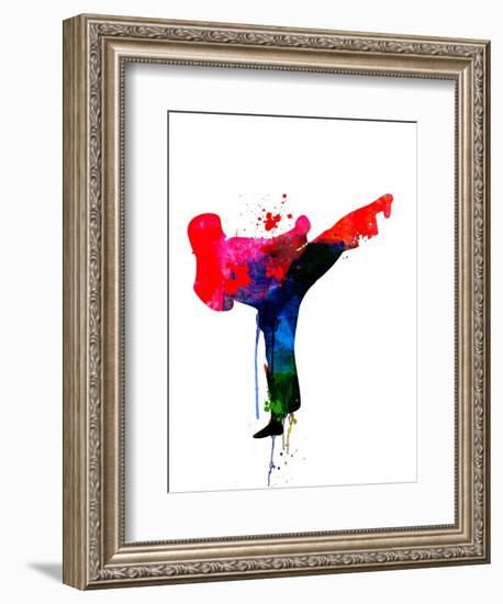 Karate Kid Watercolor-Lora Feldman-Framed Premium Giclee Print