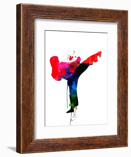 Karate Kid Watercolor-Lora Feldman-Framed Premium Giclee Print