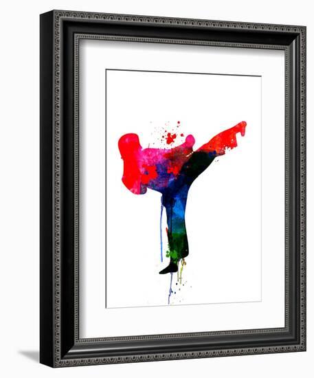 Karate Kid Watercolor-Lora Feldman-Framed Art Print