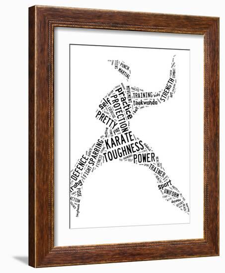 Karate Pictogram On White Background-seiksoon-Framed Art Print