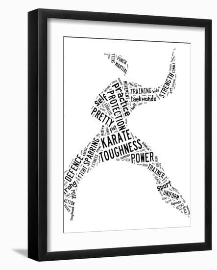 Karate Pictogram On White Background-seiksoon-Framed Art Print