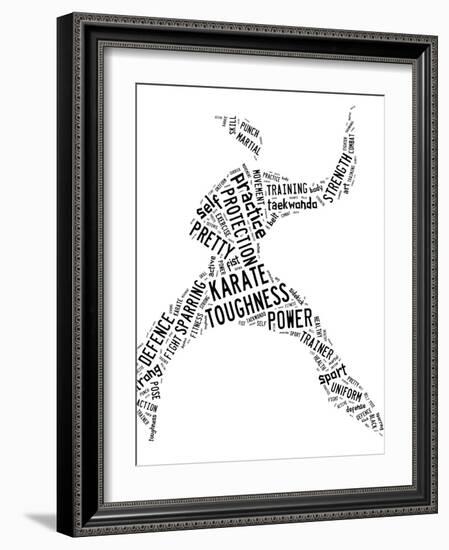 Karate Pictogram On White Background-seiksoon-Framed Art Print