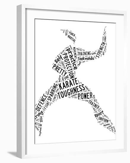 Karate Pictogram On White Background-seiksoon-Framed Art Print