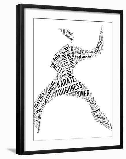 Karate Pictogram On White Background-seiksoon-Framed Art Print