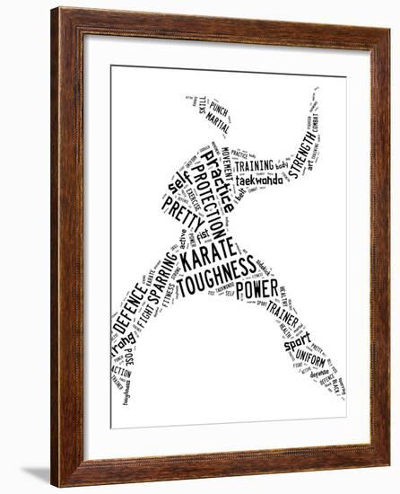 Karate Pictogram On White Background-seiksoon-Framed Art Print