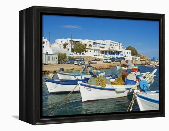 Karavostasis Village and Principal Port, Folegandros, Cyclades Islands, Greek Islands, Aegean Sea,-Tuul-Framed Premier Image Canvas