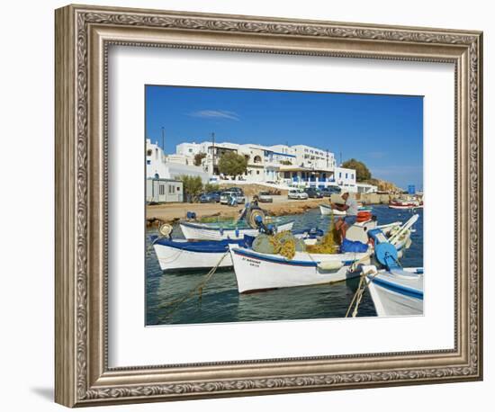 Karavostasis Village and Principal Port, Folegandros, Cyclades Islands, Greek Islands, Aegean Sea,-Tuul-Framed Photographic Print