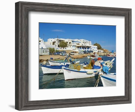 Karavostasis Village and Principal Port, Folegandros, Cyclades Islands, Greek Islands, Aegean Sea,-Tuul-Framed Photographic Print