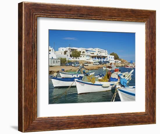 Karavostasis Village and Principal Port, Folegandros, Cyclades Islands, Greek Islands, Aegean Sea,-Tuul-Framed Photographic Print