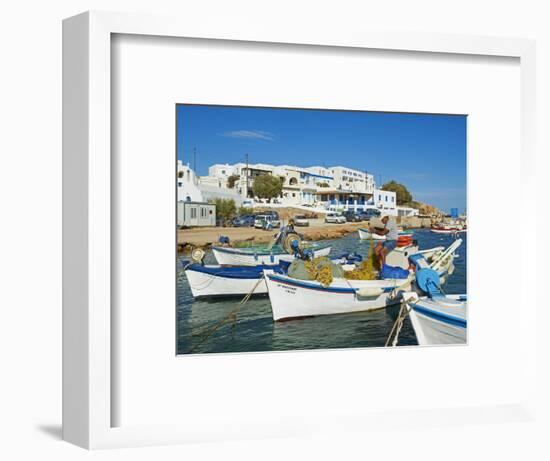 Karavostasis Village and Principal Port, Folegandros, Cyclades Islands, Greek Islands, Aegean Sea,-Tuul-Framed Photographic Print