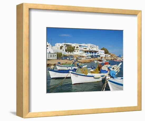 Karavostasis Village and Principal Port, Folegandros, Cyclades Islands, Greek Islands, Aegean Sea,-Tuul-Framed Photographic Print