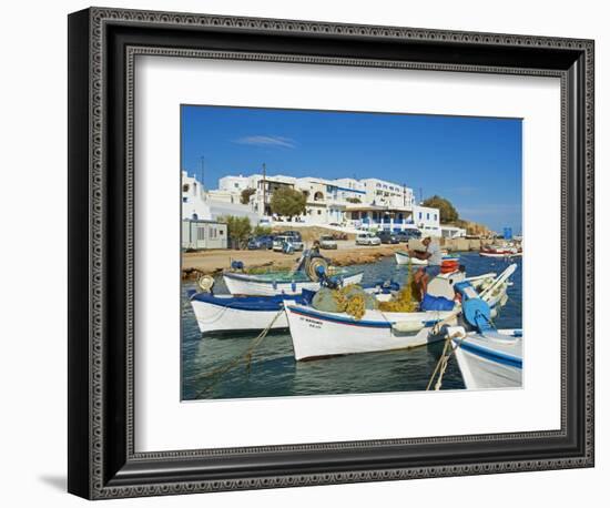 Karavostasis Village and Principal Port, Folegandros, Cyclades Islands, Greek Islands, Aegean Sea,-Tuul-Framed Photographic Print