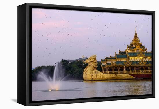 Karaweik, Kan Daw Gyi Lake and Park, Yangon (Rangoon), Myanmar (Burma), Asia-Nathalie Cuvelier-Framed Premier Image Canvas