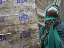 A Somali Child Covers Her Face at Dadaab Refugee Camp in Northern Kenya Monday, August 7 2006-Karel Prinsloo-Framed Premier Image Canvas