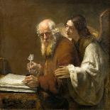 Old Man Holding a Pair of Spectacles-Karel van der Pluym-Premier Image Canvas