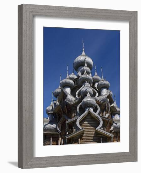 Karelia, Lake Onega, Kizhi Island, Roof of the Church of the Transfiguration, Russia-Nick Laing-Framed Photographic Print