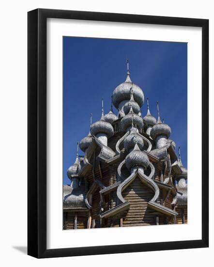 Karelia, Lake Onega, Kizhi Island, Roof of the Church of the Transfiguration, Russia-Nick Laing-Framed Photographic Print