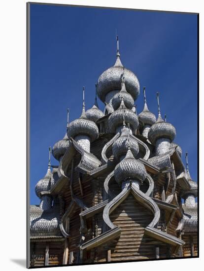 Karelia, Lake Onega, Kizhi Island, Roof of the Church of the Transfiguration, Russia-Nick Laing-Mounted Photographic Print