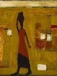 Walking Woman with Water Pot-Karen Bezuidenhout-Framed Giclee Print