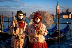 Models of the Venice Carnival, Venice, UNESCO World Heritage Site, Veneto, Italy, Europe-Karen McDonald-Mounted Photographic Print